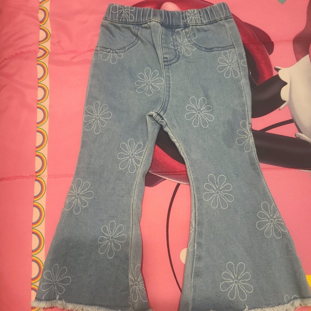 Baileys Blossoms 12-18M flare leg denim jeans